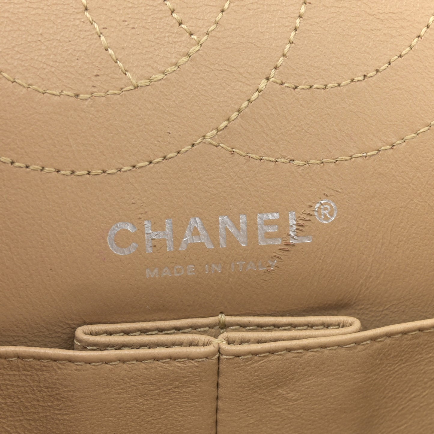 Metallic Aged Calfskin Quilted 2.55 Reissue 225 Flap Gold