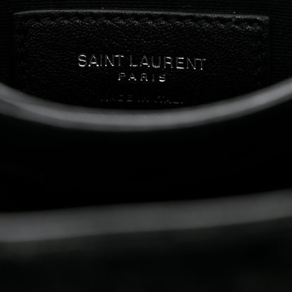 Saint Laurent Shearling Toy Loulou Shoulder Bag Black 7 of 11