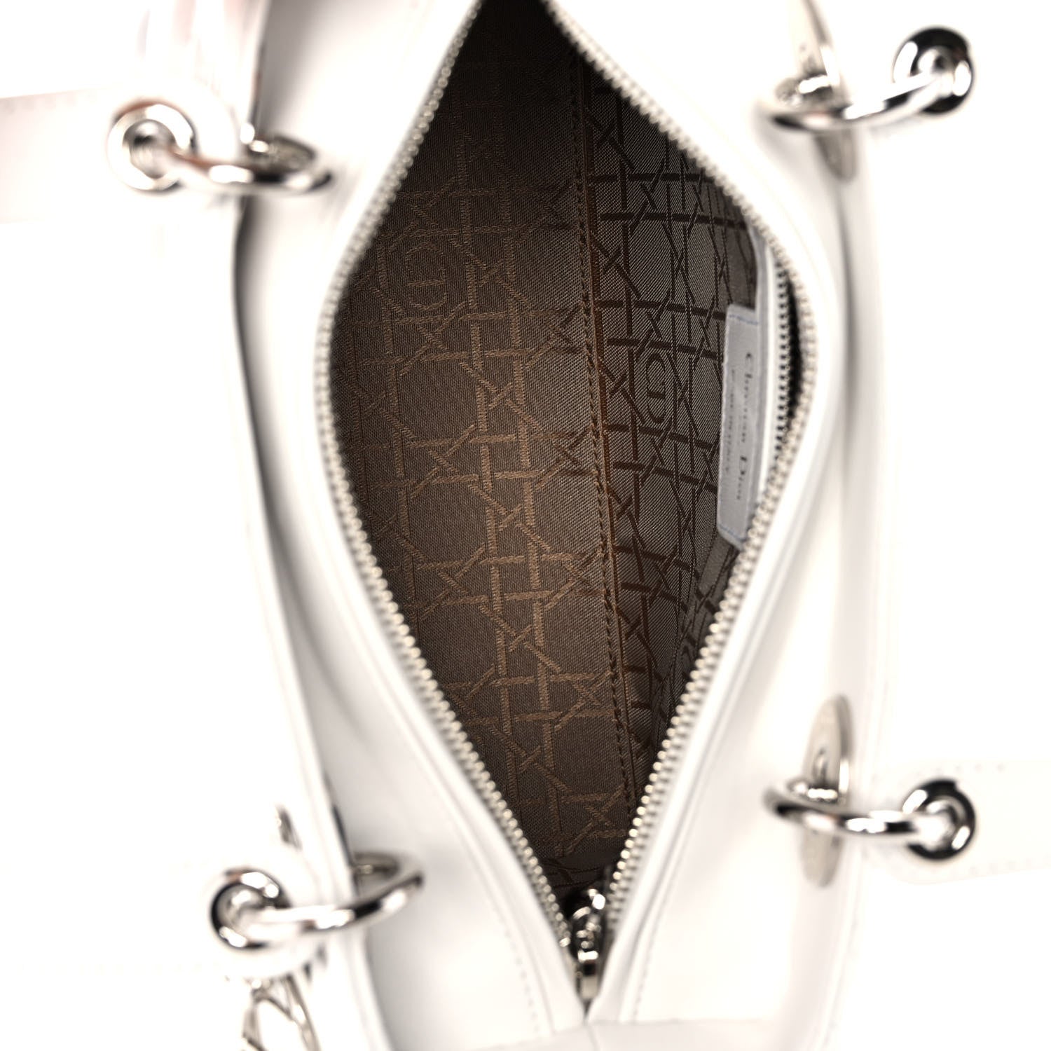 Christian Dior Lambskin Cannage Medium Lady Dior White 5 of 10