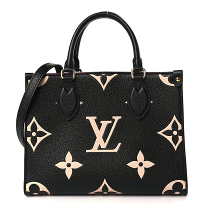 Louis Vuitton Empreinte Monogram Giant Onthego PM Black Beige 1 of 9