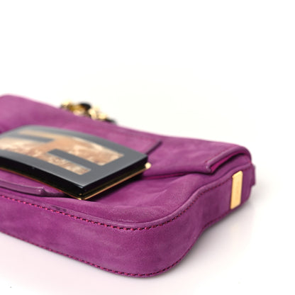 Fendi Vitello Savana Mini Baguette Cyclamen Turtle 10 of 13