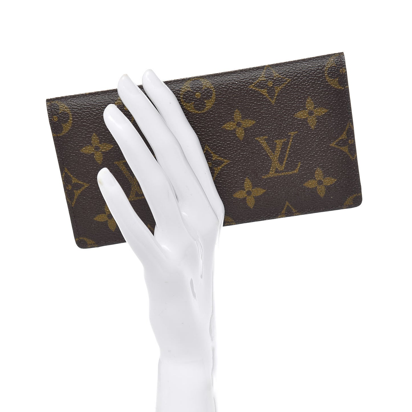 Monogram Simple Checkbook Holder Wallet