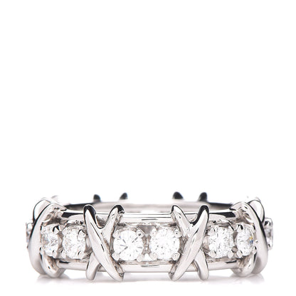 Tiffany Platinum Diamond Schlumberger Sixteen Stone Ring 52 6 3 of 6