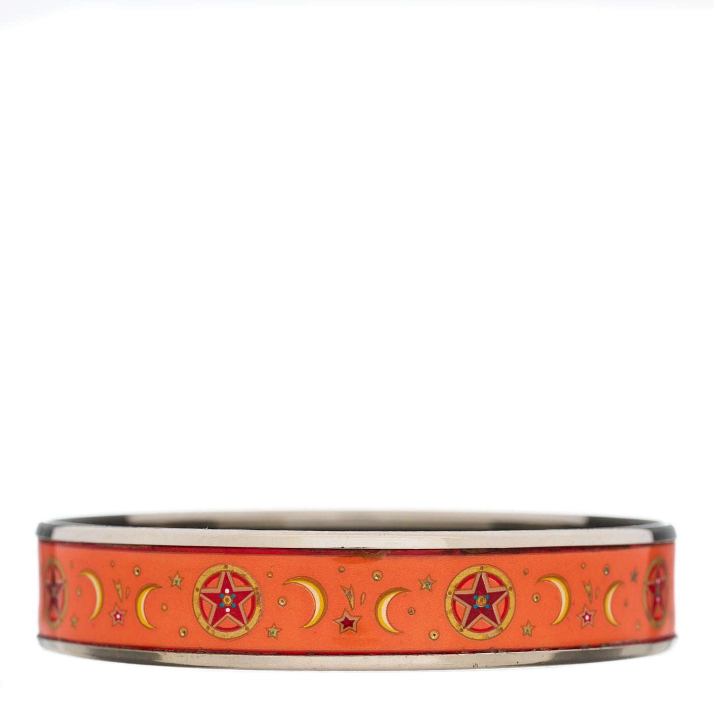 Enamel Printed Wide Moon Stars Bracelet 70