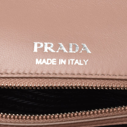 Prada Camoscio Impunture Diagramme Medium Chain Flap Shoulder Bag Dark Rose 8 of 14