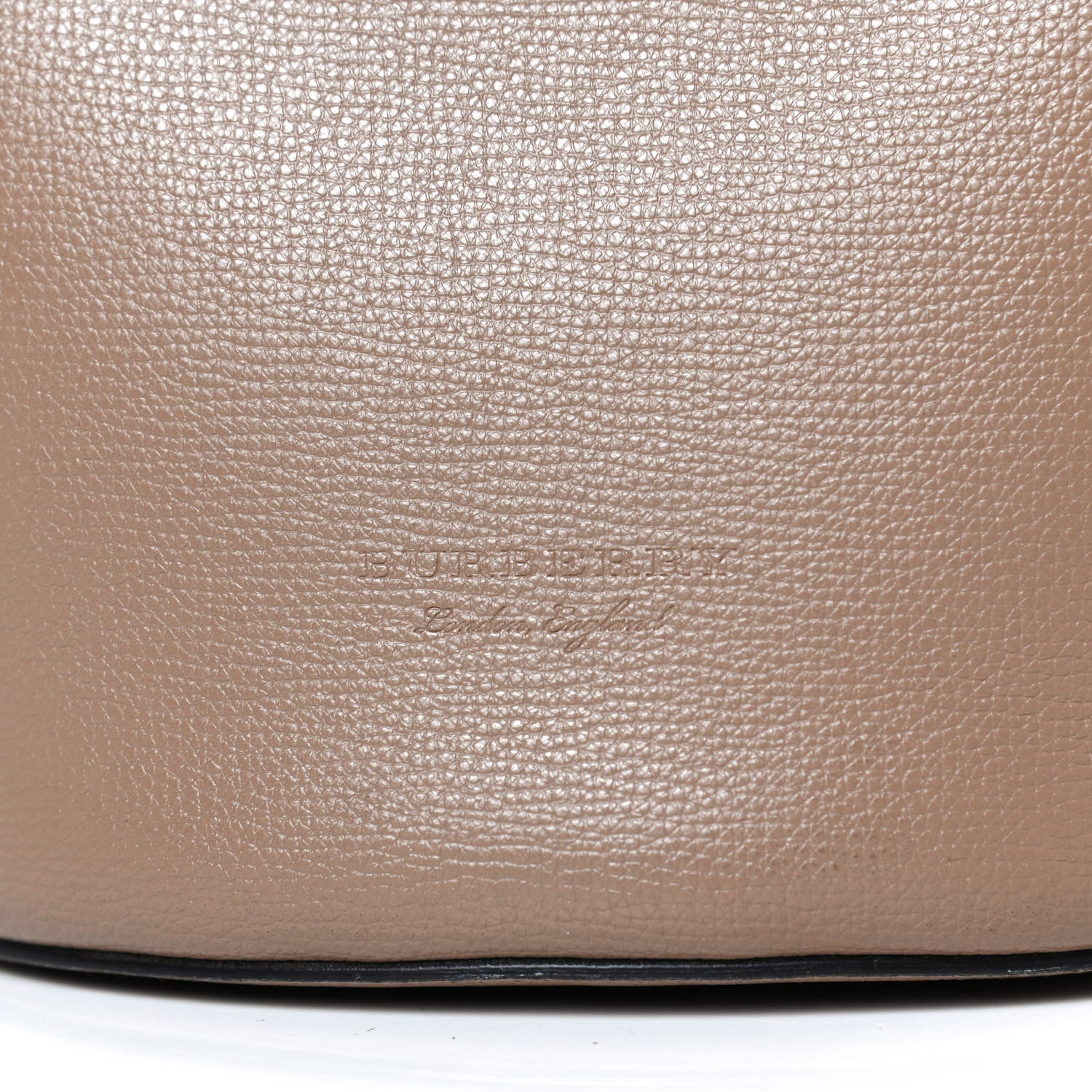 Burberry Calfskin Small Lorne Bucket Crossbody Natural 5 of 10