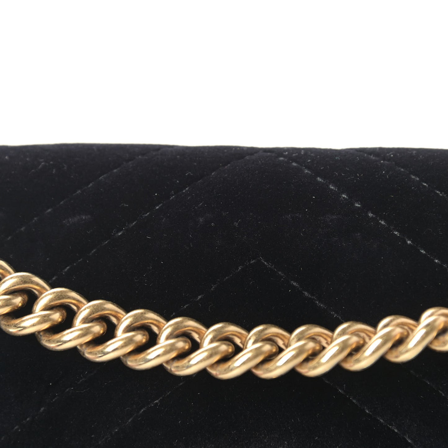 Velvet Matelasse Mini GG Marmont Shoulder Bag Black