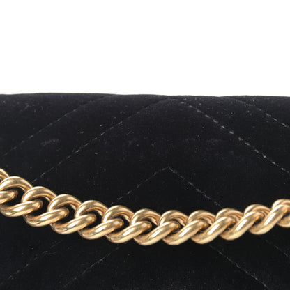 Gucci Velvet Matelasse Mini GG Marmont Shoulder Bag Black 11 of 13