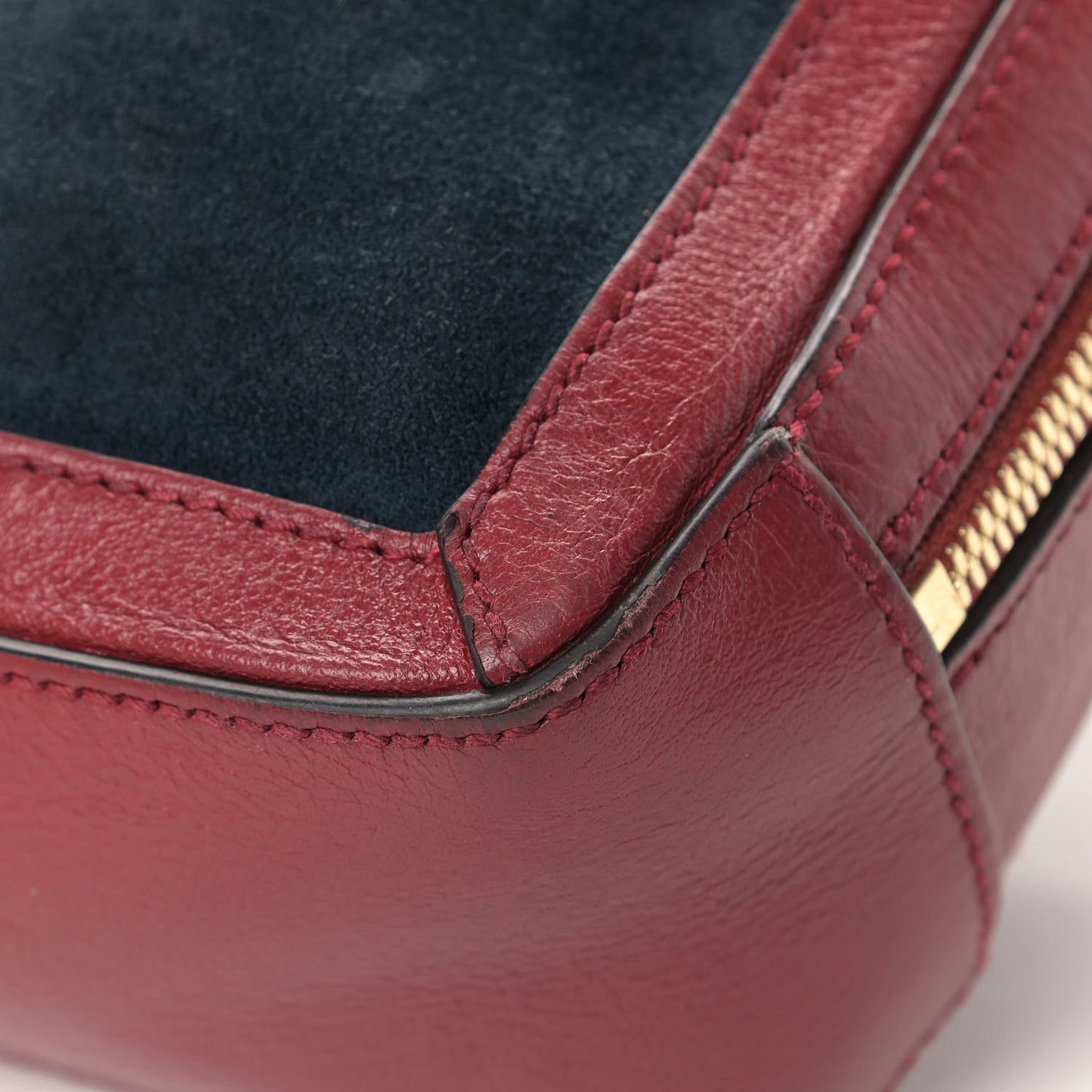 Suede Calfskin Web Small Ophidia Top Handle Shoulder Bag New Blue Romantic Cherry