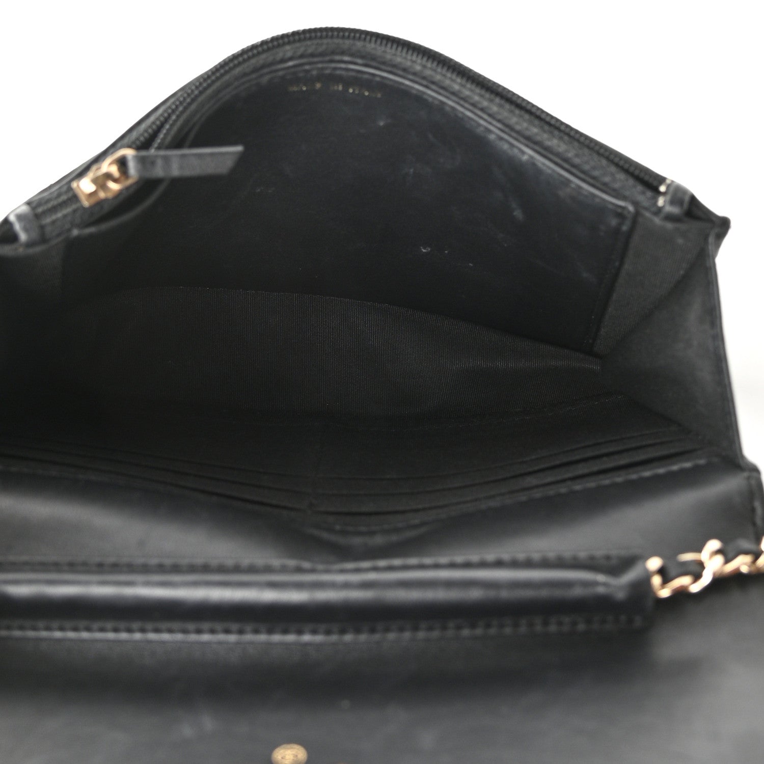 Chanel Lambskin Quilted Boy Wallet On Chain WOC Black 5 of 11