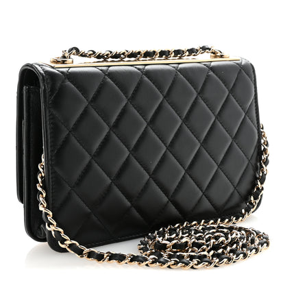 Chanel Lambskin Quilted Trendy CC Wallet On Chain WOC Black 3 of 12