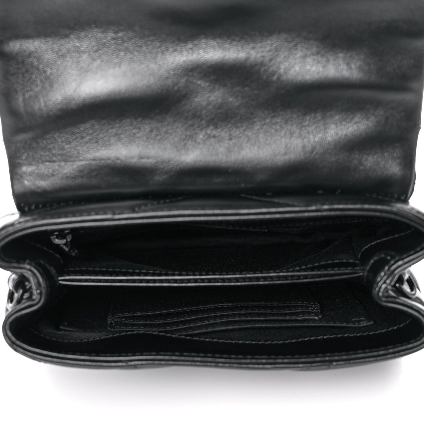 Calfskin Y Quilted Monogram Toy Loulou Crossbody Bag Black
