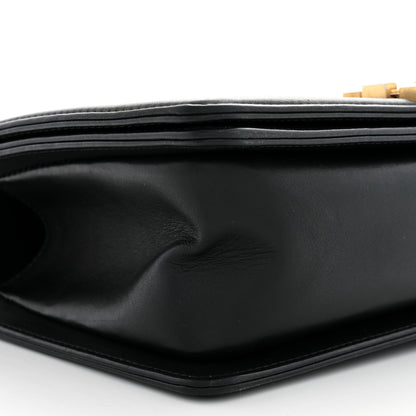 Chanel Metallic Crumpled Goatskin Medium Boy Flap Black Gold 8 of 10