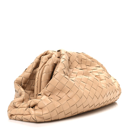 Bottega Veneta Nappa Maxi Intrecciato The Pouch Oversized Clutch Almond 3 of 11