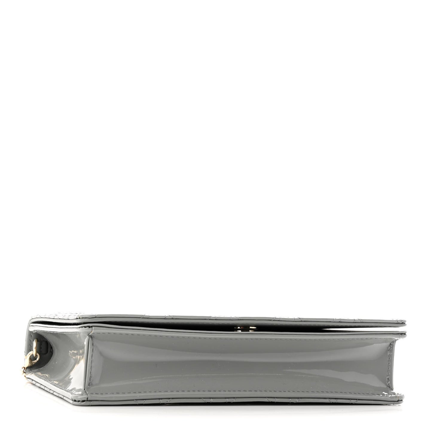 Patent Cannage Lady Dior Convertible Clutch Grey