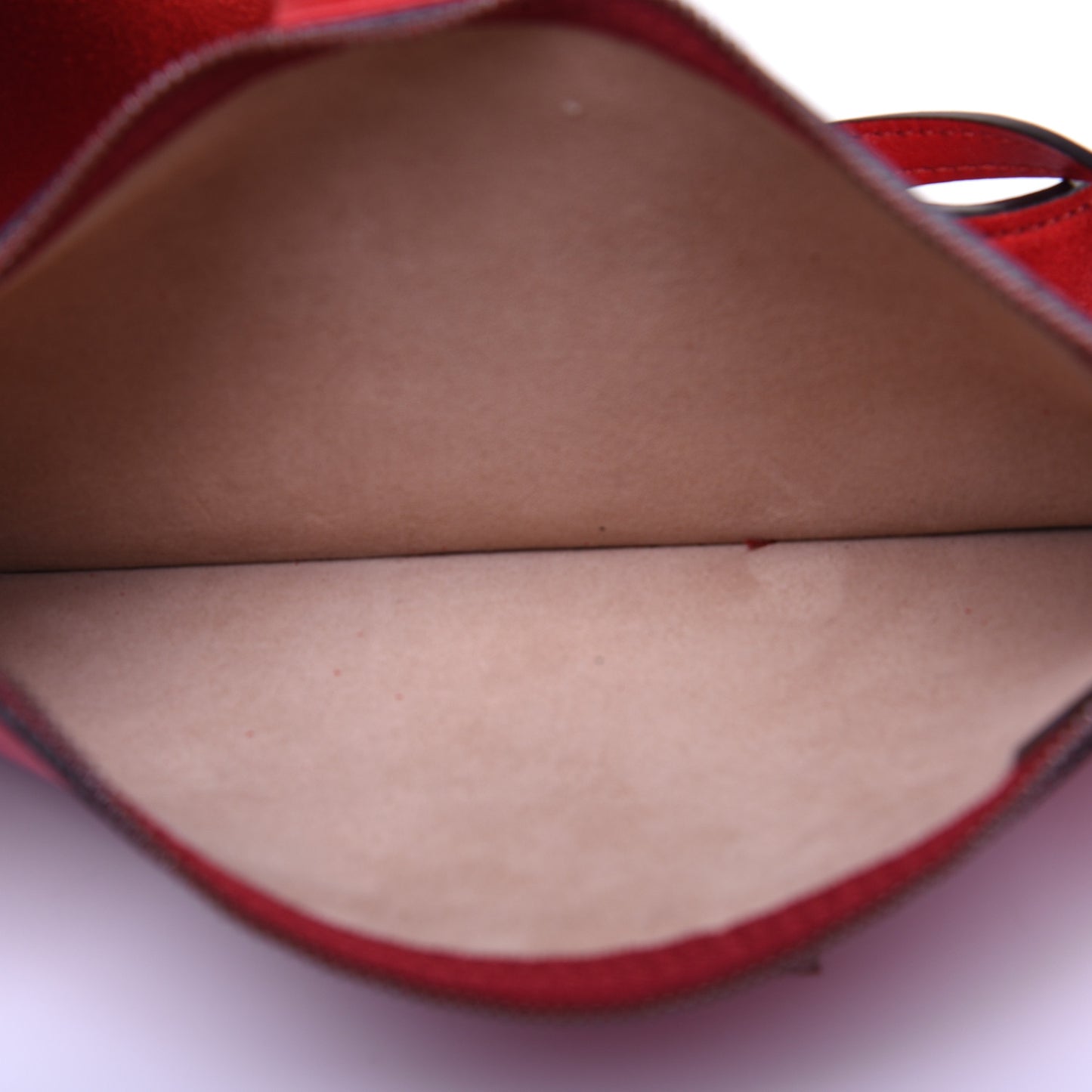 Soft Suede Web Large Jackie Hobo Red