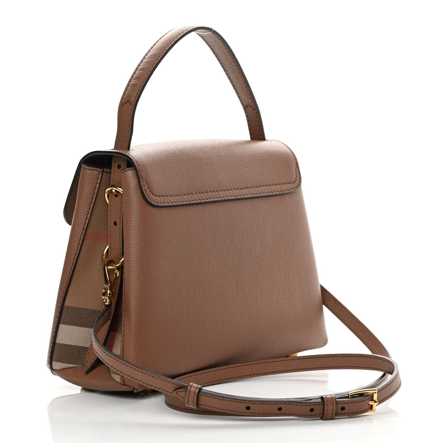 Burberry Derby Calfskin House Check Small Camberley Dark Sand 3 of 13