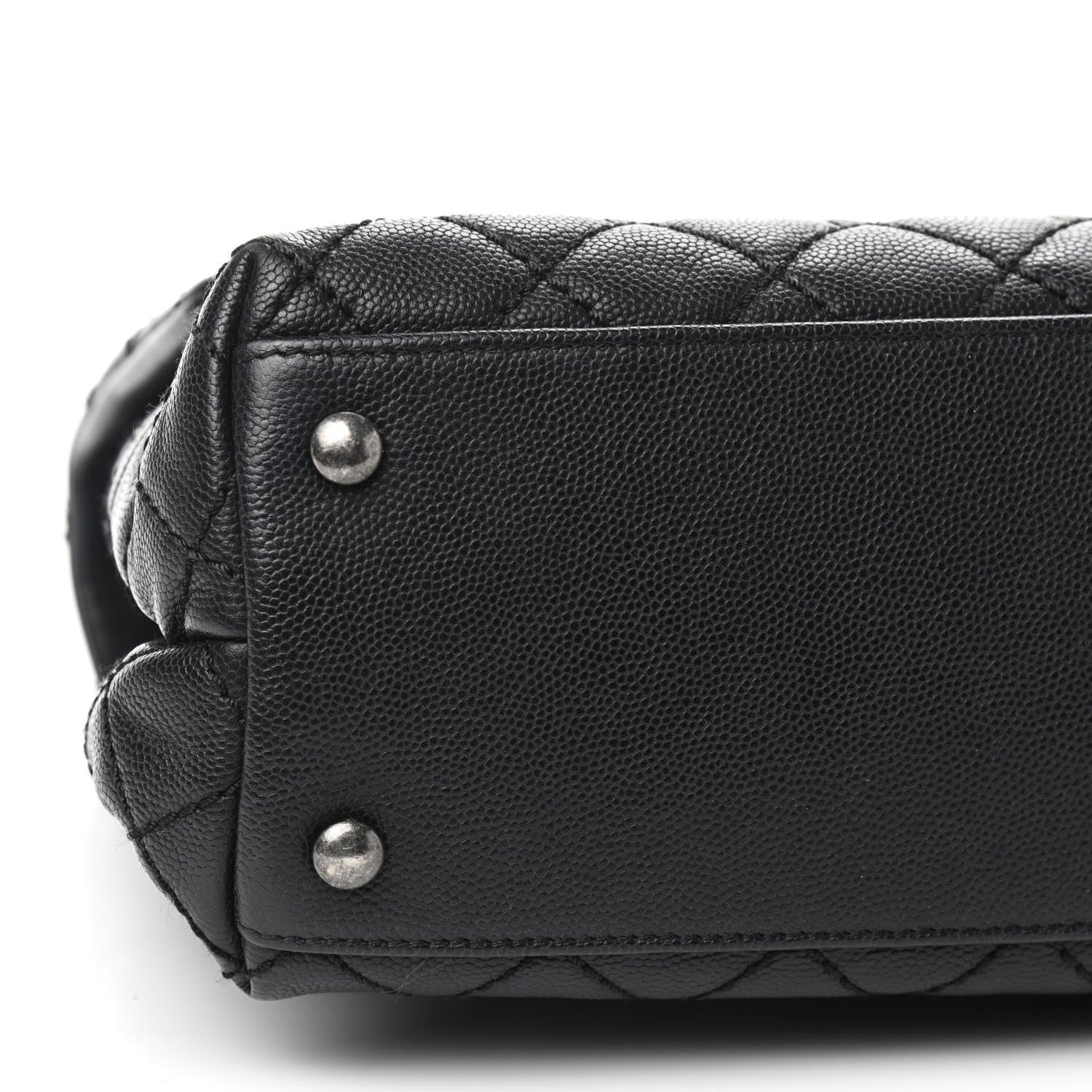 Chanel Caviar Quilted Medium Coco Handle Flap Black 6 of 9
