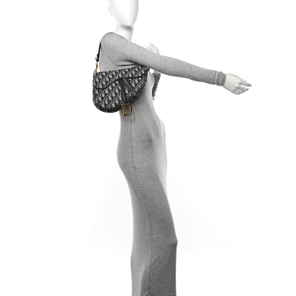 Christian Dior Oblique Saddle Bag Blue 2 of 10