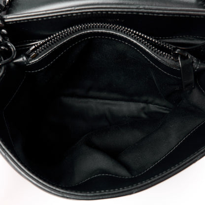 Saint Laurent Calfskin Y Quilted Monogram Monochrome Small Loulou Chain Satchel Black 12 of 14