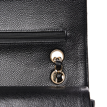 Chanel Caviar Quilted Medium Double Flap Black 11 of 13