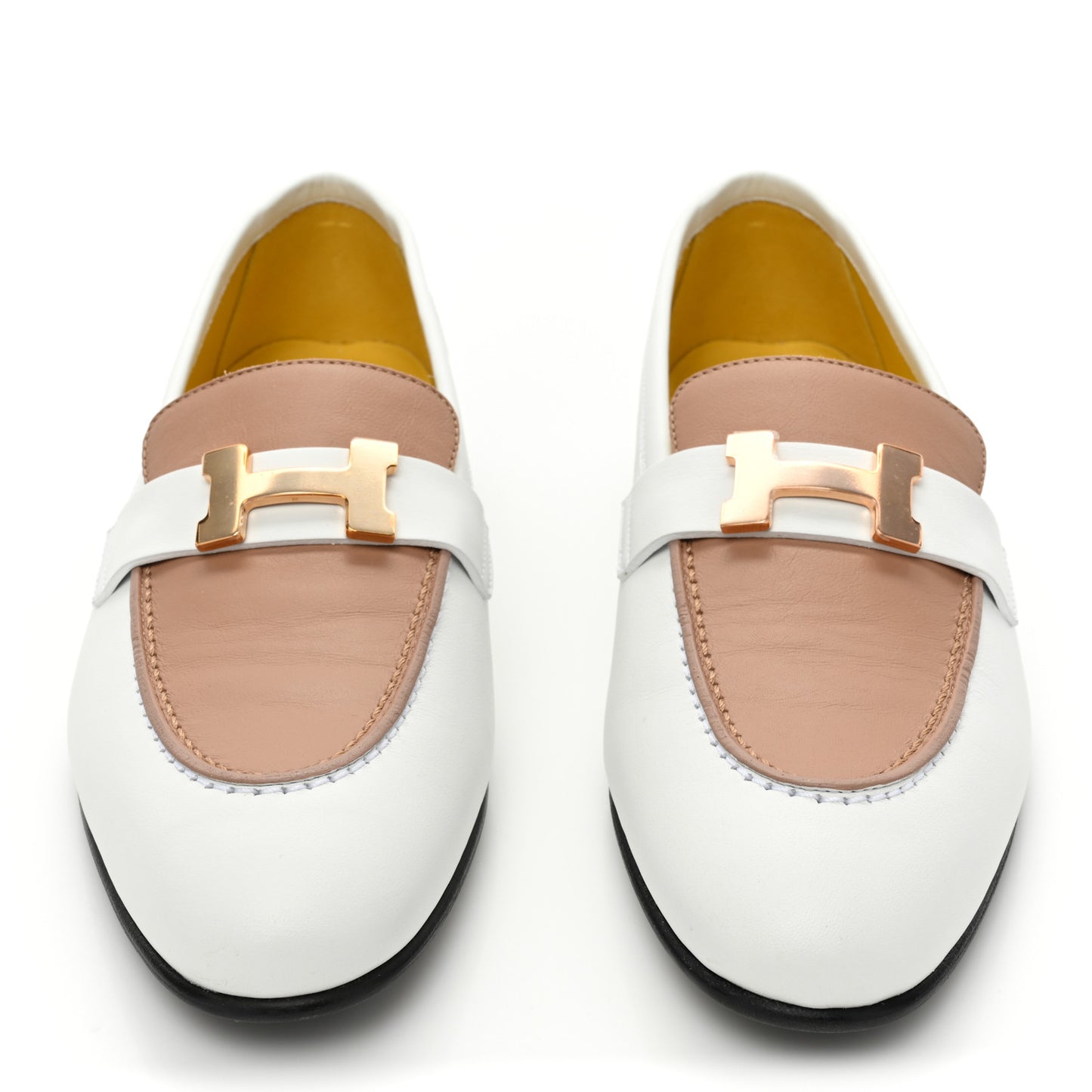 Calfskin Womens Paris Loafers 37.5 White Bois De Santal