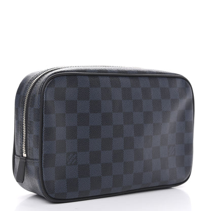 Louis Vuitton Damier Cobalt Jungle Toilet Pouch GM Blue 3 of 9