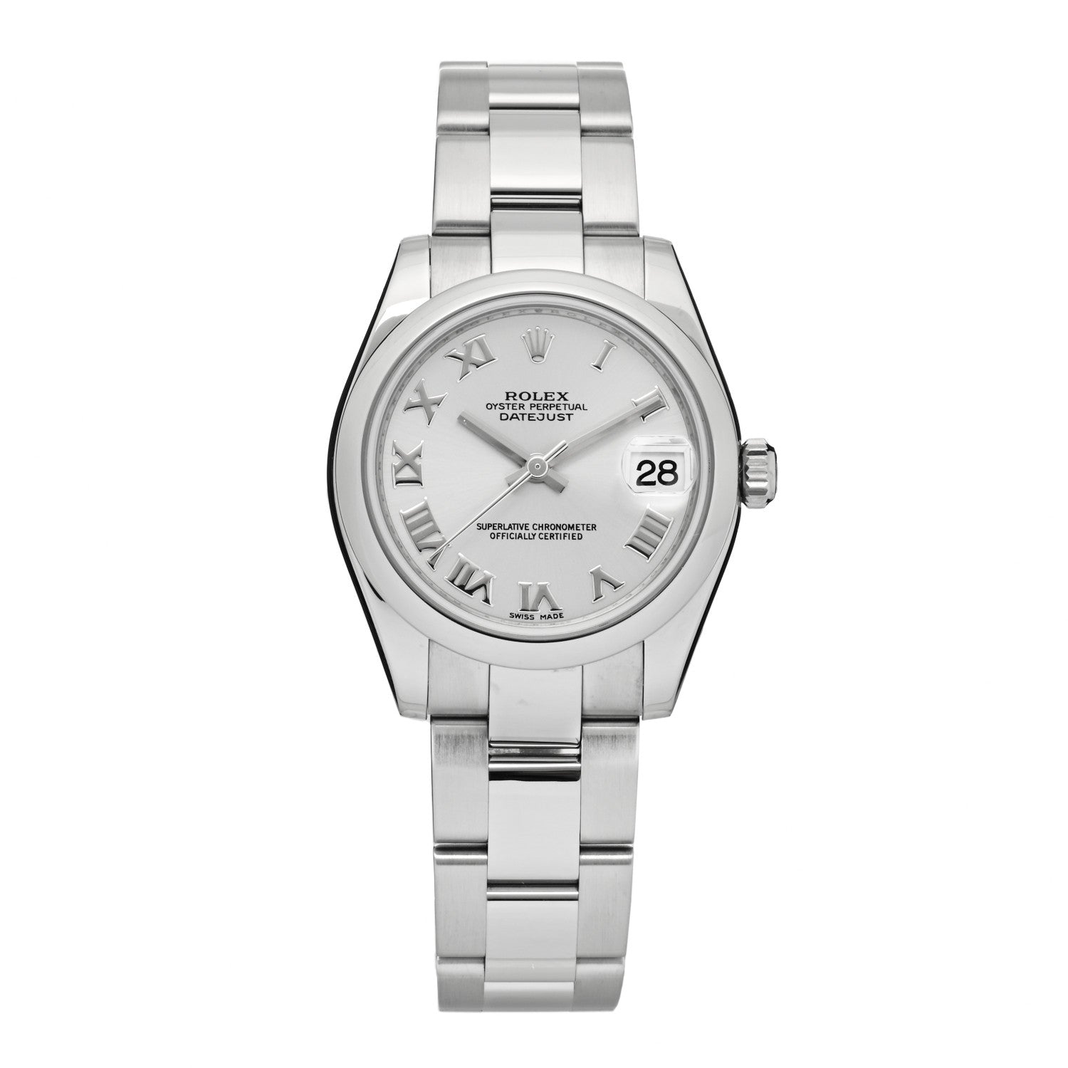 Rolex Stainless Steel 31mm Oyster Perpetual Datejust Watch Silver Roman 178240 1 of 4