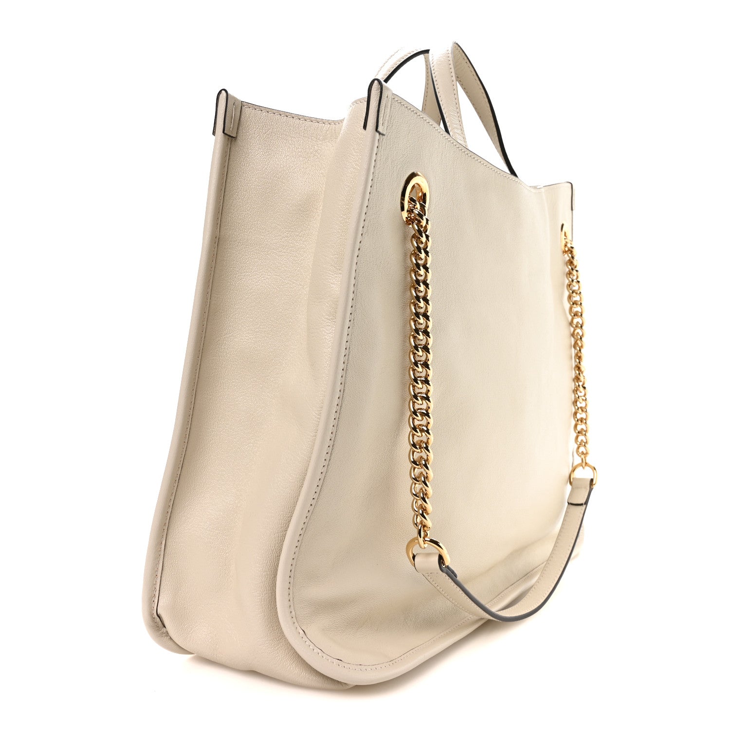 Gucci New Sakai Calfskin Lux Large Horsebit 1955 Tote Bag Mystic White 3 of 10