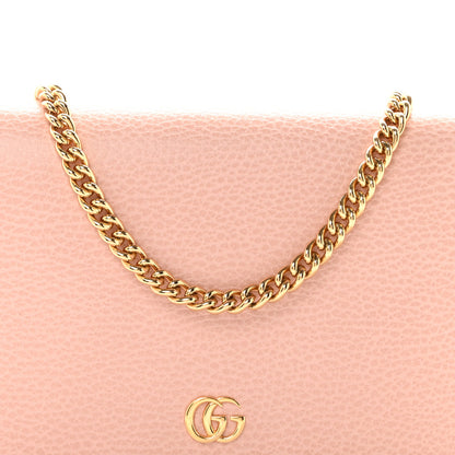 Gucci Dollar Calfskin Mini GG Marmont Chain Wallet Perfect Pink 7 of 9