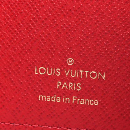 Louis Vuitton Damier Ebene Victorine Wallet Red 6 of 7