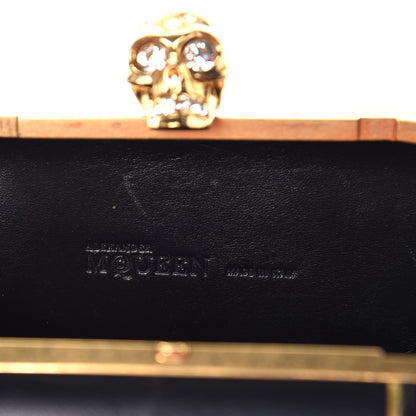 Alexander McQueen Calfskin Corset Skull Box Clutch Black 6 of 8