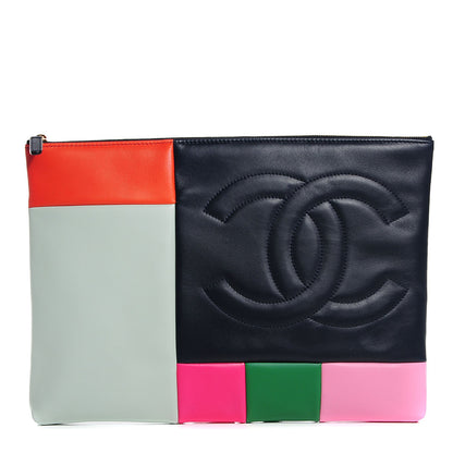 Chanel Lambskin Patchwork Pouch Multicolor 1 of 8