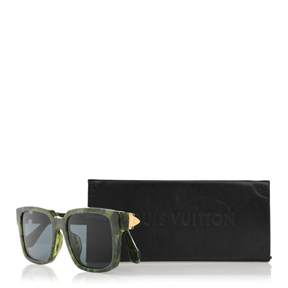 Louis Vuitton Acetate LV Square Sunglasses Z1694E Green 8 of 8