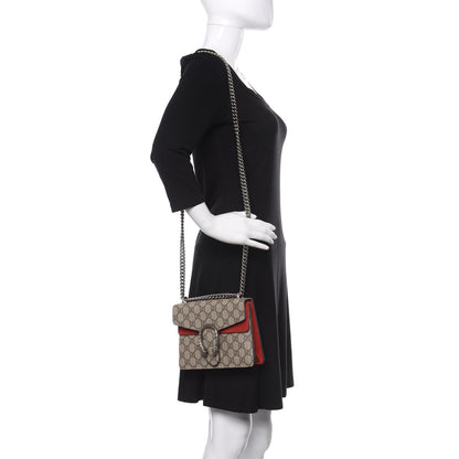 Gucci GG Supreme Monogram Mini Dionysus Shoulder Bag Hibiscus Red 2 of 11