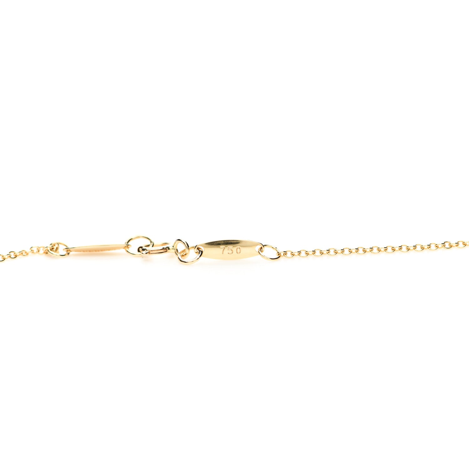 Tiffany 18K Yellow Gold 6.5mm Elsa Peretti Bean Pendant Necklace 4 of 7