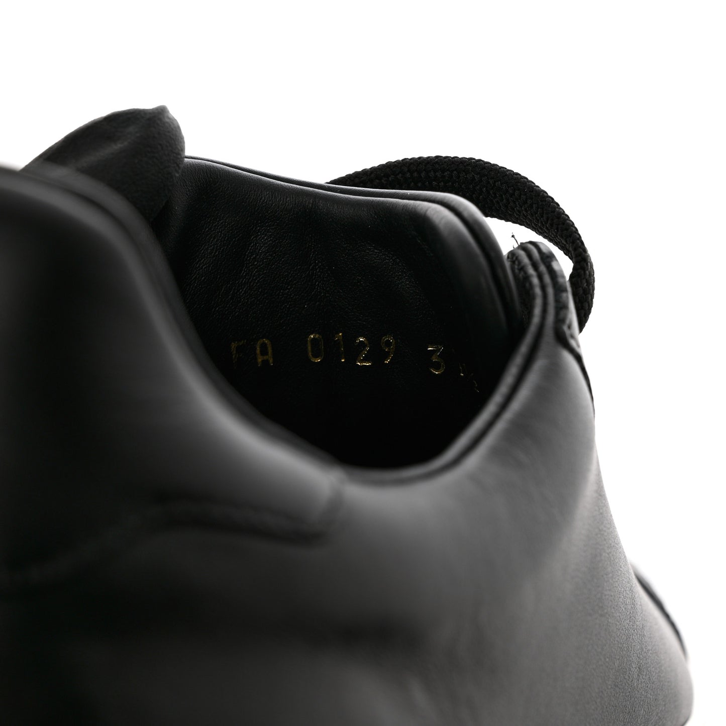 Calfskin Time Out Sneakers 37.5 Black