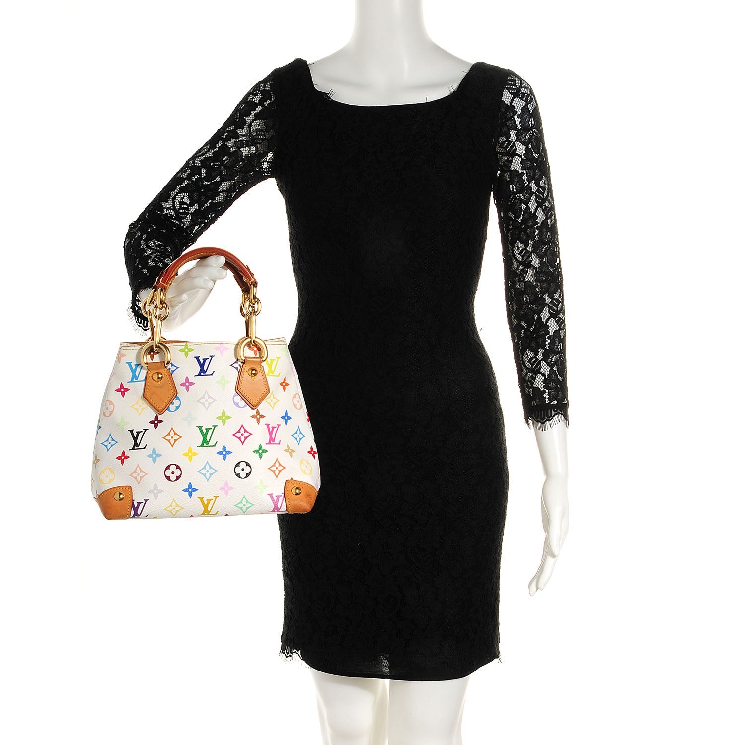 Louis Vuitton Monogram Multicolor Audra White 2 of 7