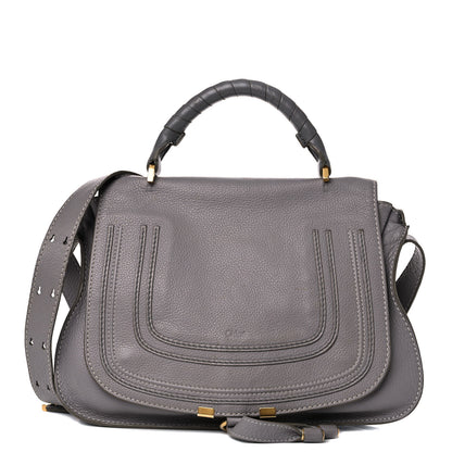 Chloe Calfskin Medium Marcie Top Handle Bag Cashmere Grey 1 of 18
