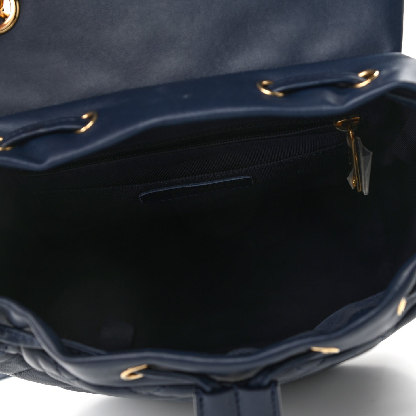 Lambskin Quilted Small Urban Spirit Backpack Navy