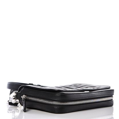 Fendi Nappa FF 1974 Embossed Mini Expandable Flap Bag Black 3 of 10