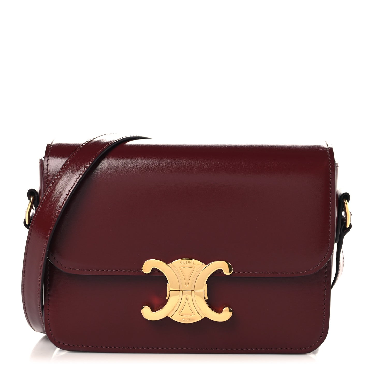 Shiny Calfskin Teen Triomphe Light Burgundy