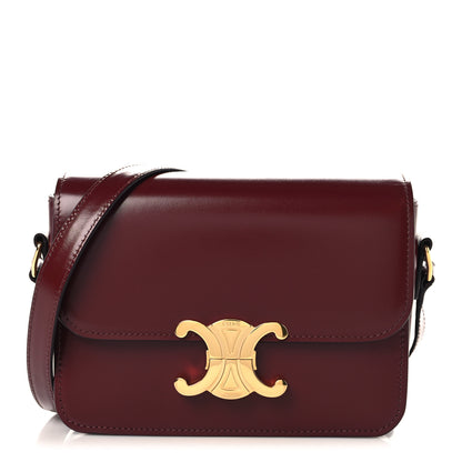 Celine Shiny Calfskin Teen Triomphe Light Burgundy 1 of 9