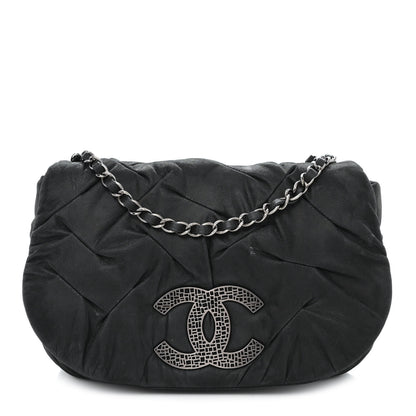 Chanel Iridescent Calfskin Glint Flap Black 1 of 12