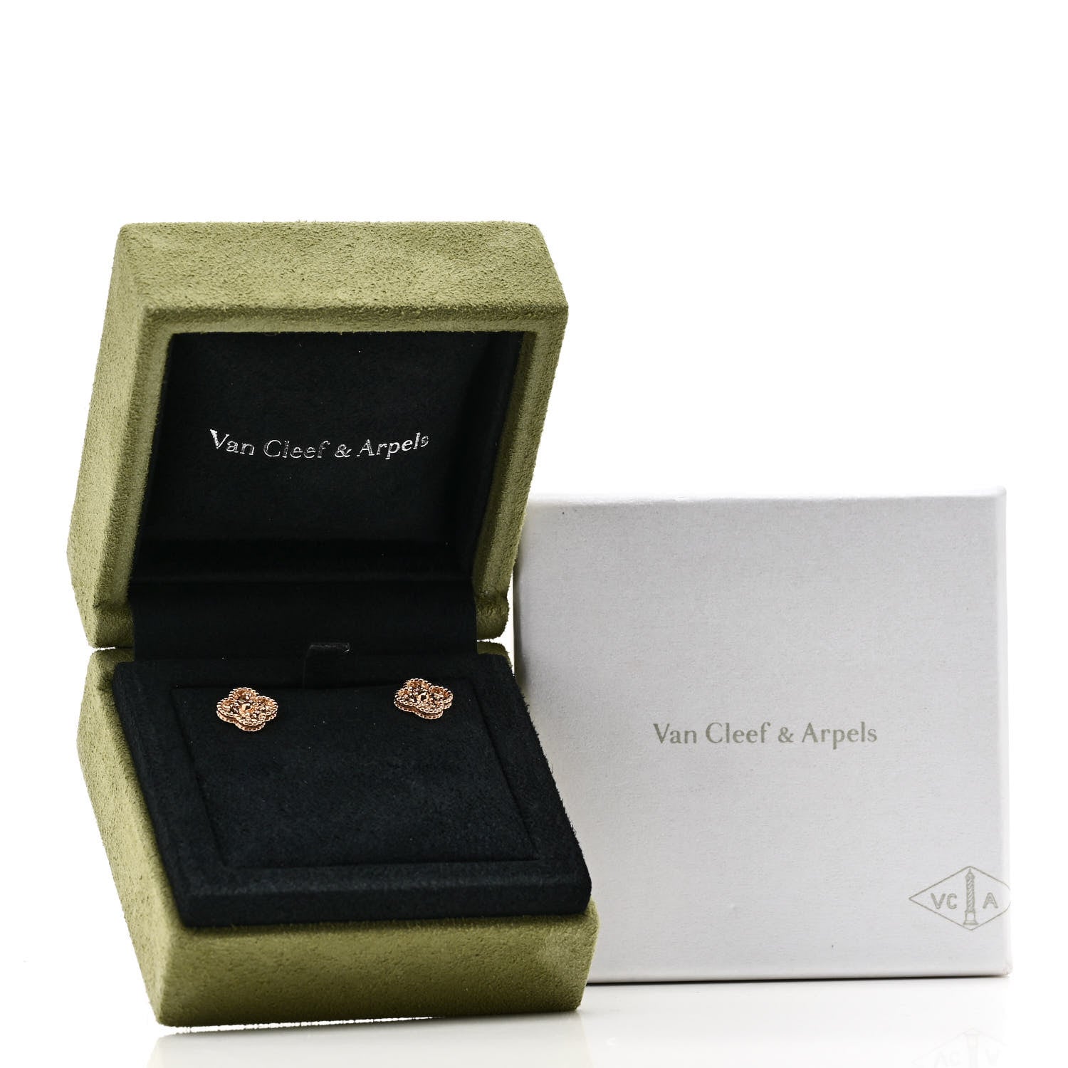 Van Cleef & Arpels VAN CLEEF & ARPELS 18K Rose Gold Sweet Alhambra Earrings 5 of 5