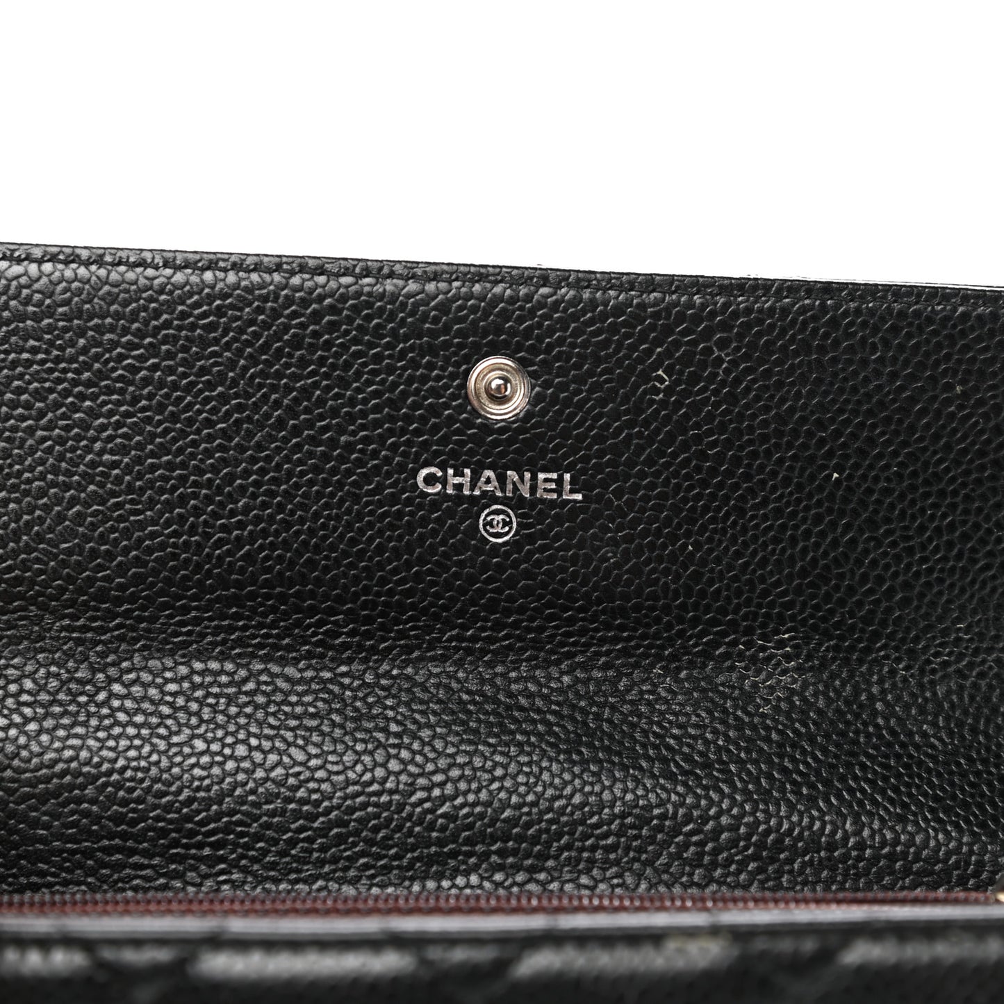 Caviar Quilted Large Gusset Flap Wallet Black