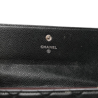 Chanel Caviar Quilted Large Gusset Flap Wallet Black 6 of 12