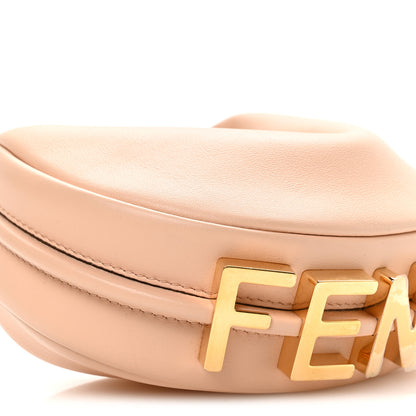 Fendi Vitello Grace Matte Nano Fendigraphy Hobo Charm Light Rose 9 of 10