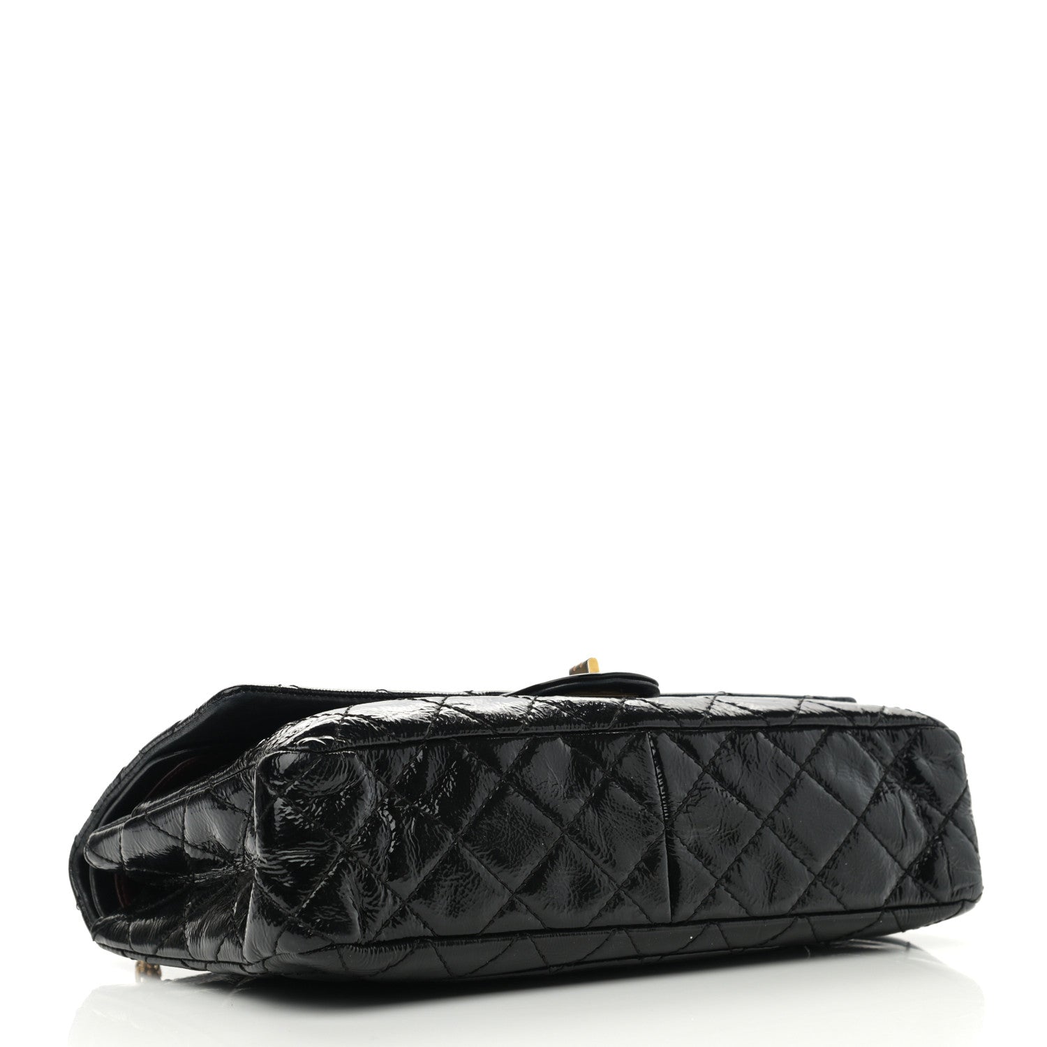 Chanel Distressed Patent Quilted 2.55 Reissue 226 Flap Black 4 of 11