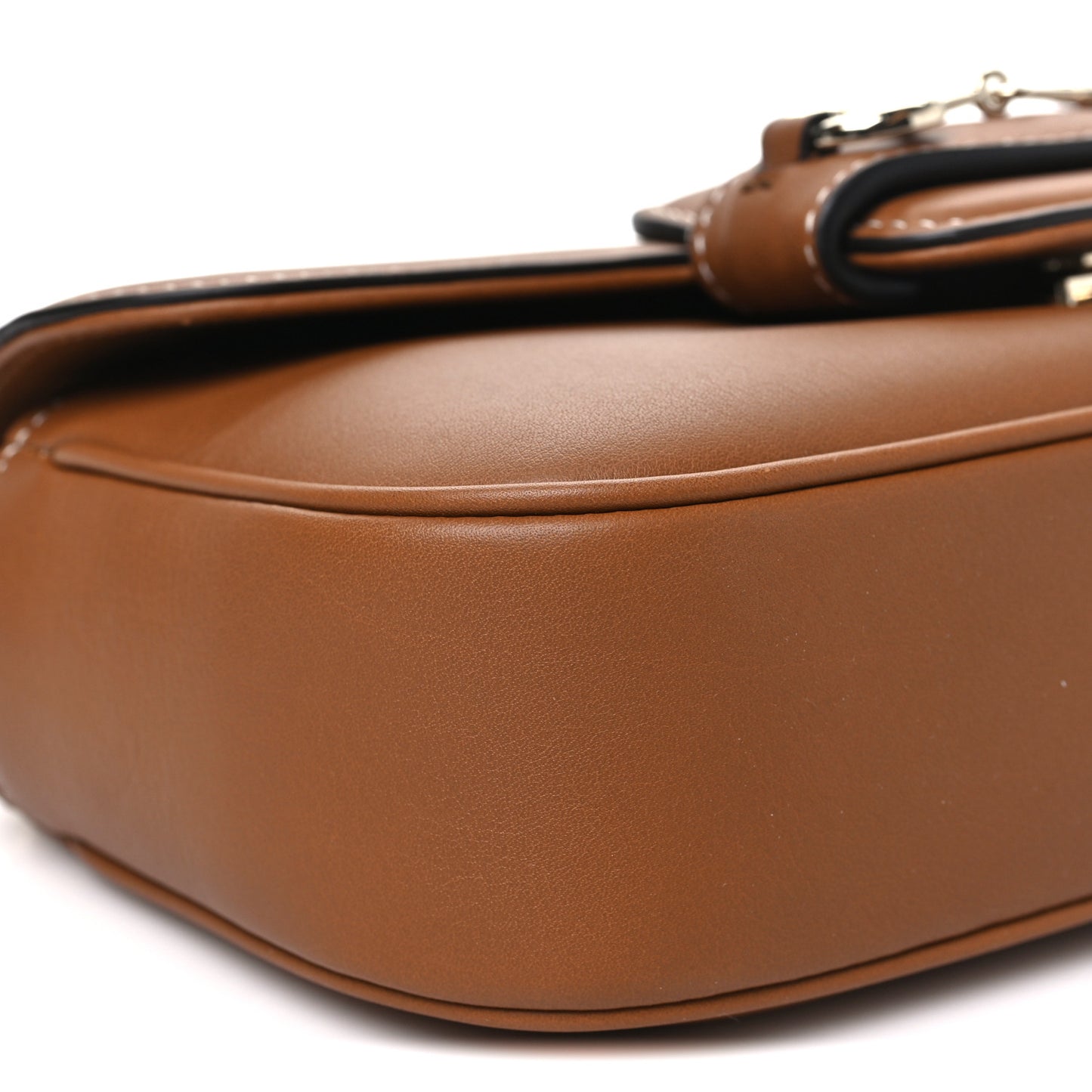 Calfskin Horsebit 1955 Small Soft Top Handle Shoulder Bag Brown